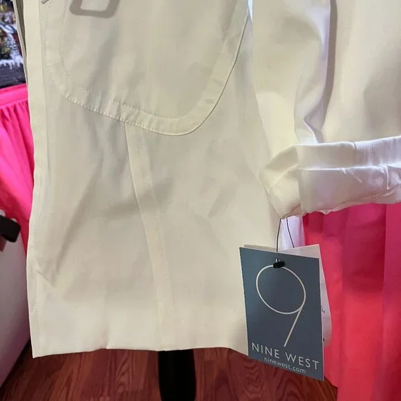 (New) Nine West White Spring Jacket Coat Size S/P - Picture 4 of 4